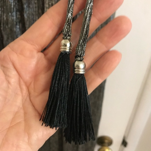 Taylor Black and Silver Goddess Gown - Picture 14 of 16